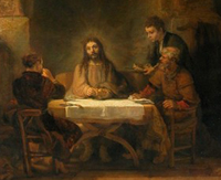 Emmaüs de Rembrandt  ils le reconnurent à la fraction du pain
