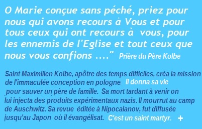 la prière de Maximilien Kolbe