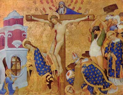 Cruxifixion de Jésus et décapitation de Saint Denis