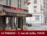 La Brasserie Paradis, 7, rue de Sofia, 75018 Paris