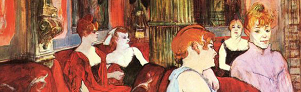 Salon à la Rue des Moulins, peint par Toulouse Lautrec